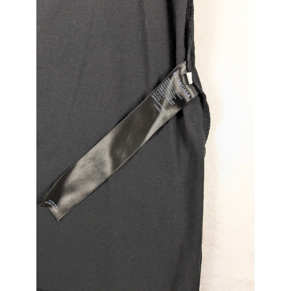 NWOT Balenciaga Paris BB Crystals Studded Logo Black Cotton Unisex T Shirt Large - Picture 7 of 11